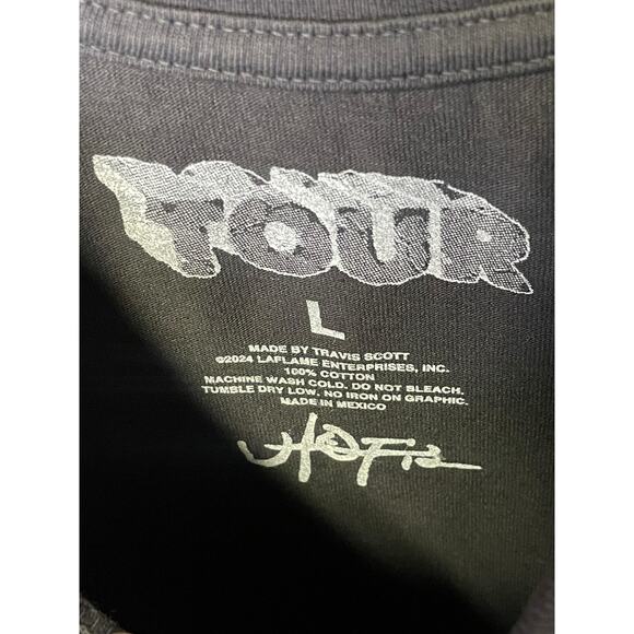 Travis Scott Utopia Delresto Echoes Circus Maximus Tour T-Shirt Black Large New - Picture 5 of 10